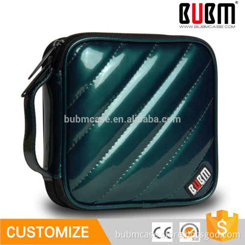 BUBM luxury PU leather forest green color cd case for sale